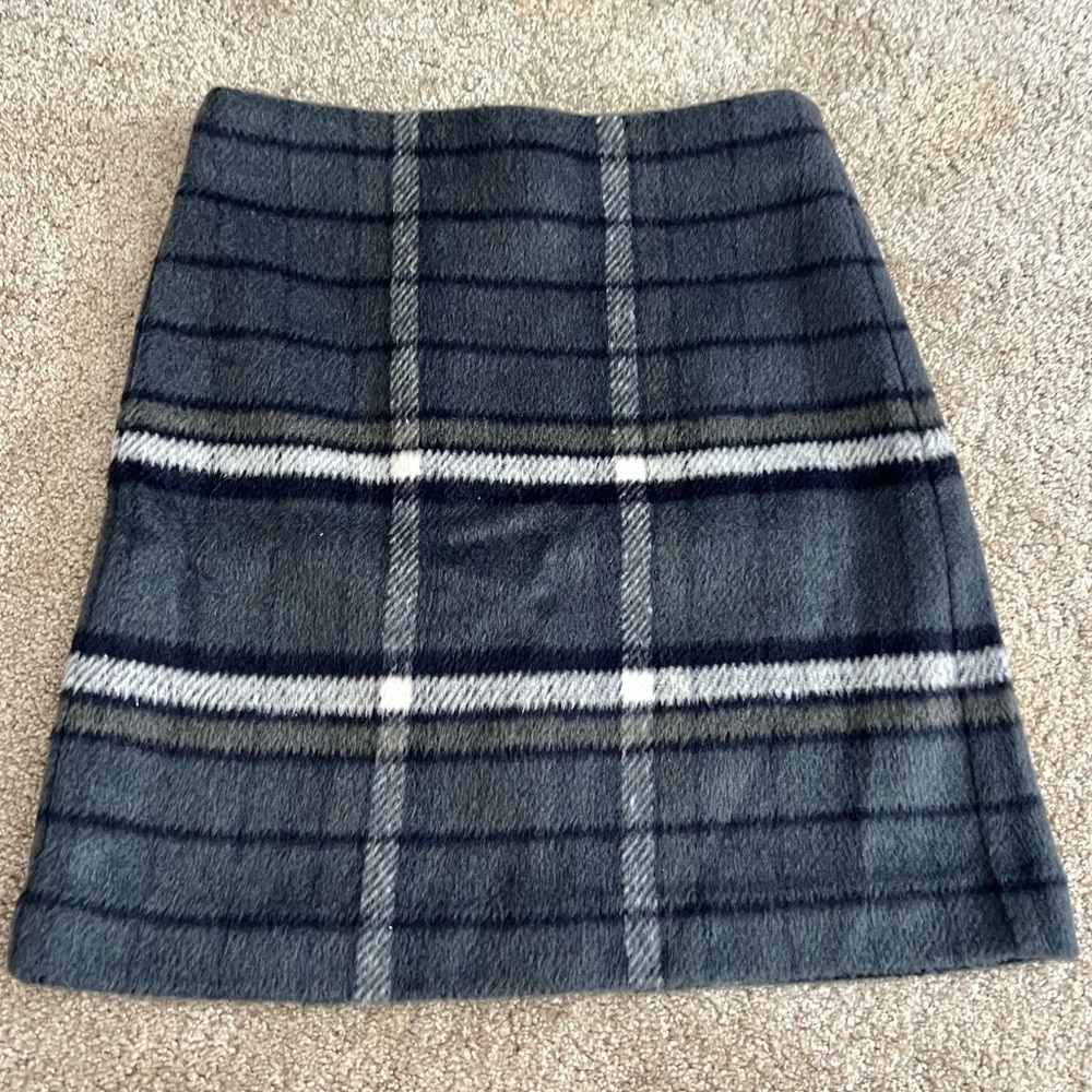 The Loft Plaid Print Flannel Skirt